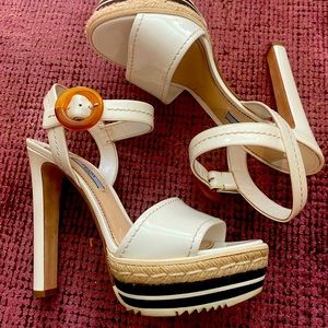 Gorgeous Prada patent leather platforms